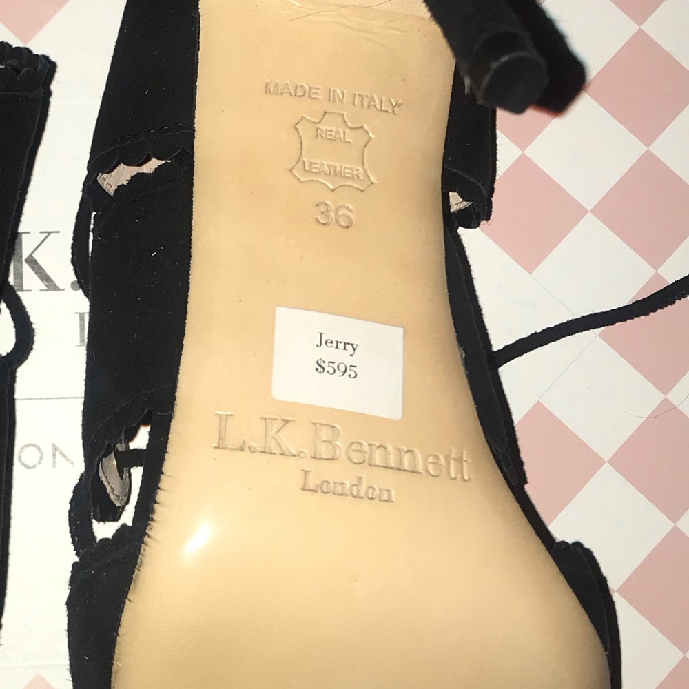 L.K. Bennett Black Jerry Sandal - Picture 9 of 9